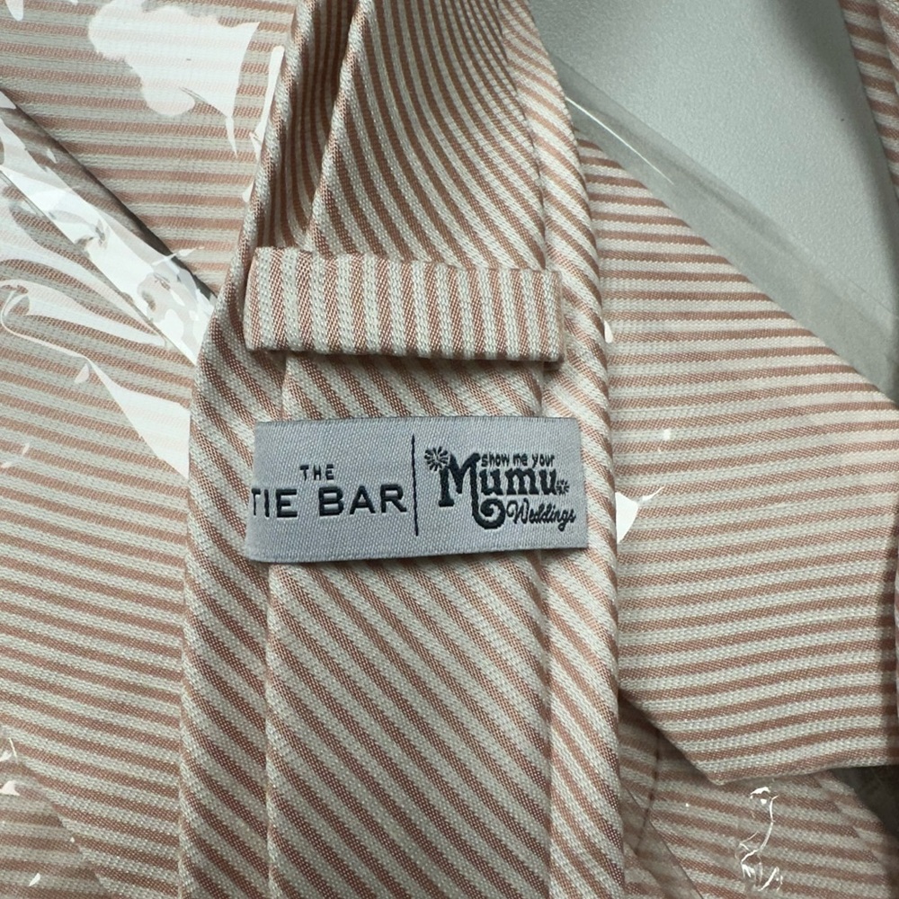 Show Me Your MuMu Dusty Blush Striped Tie